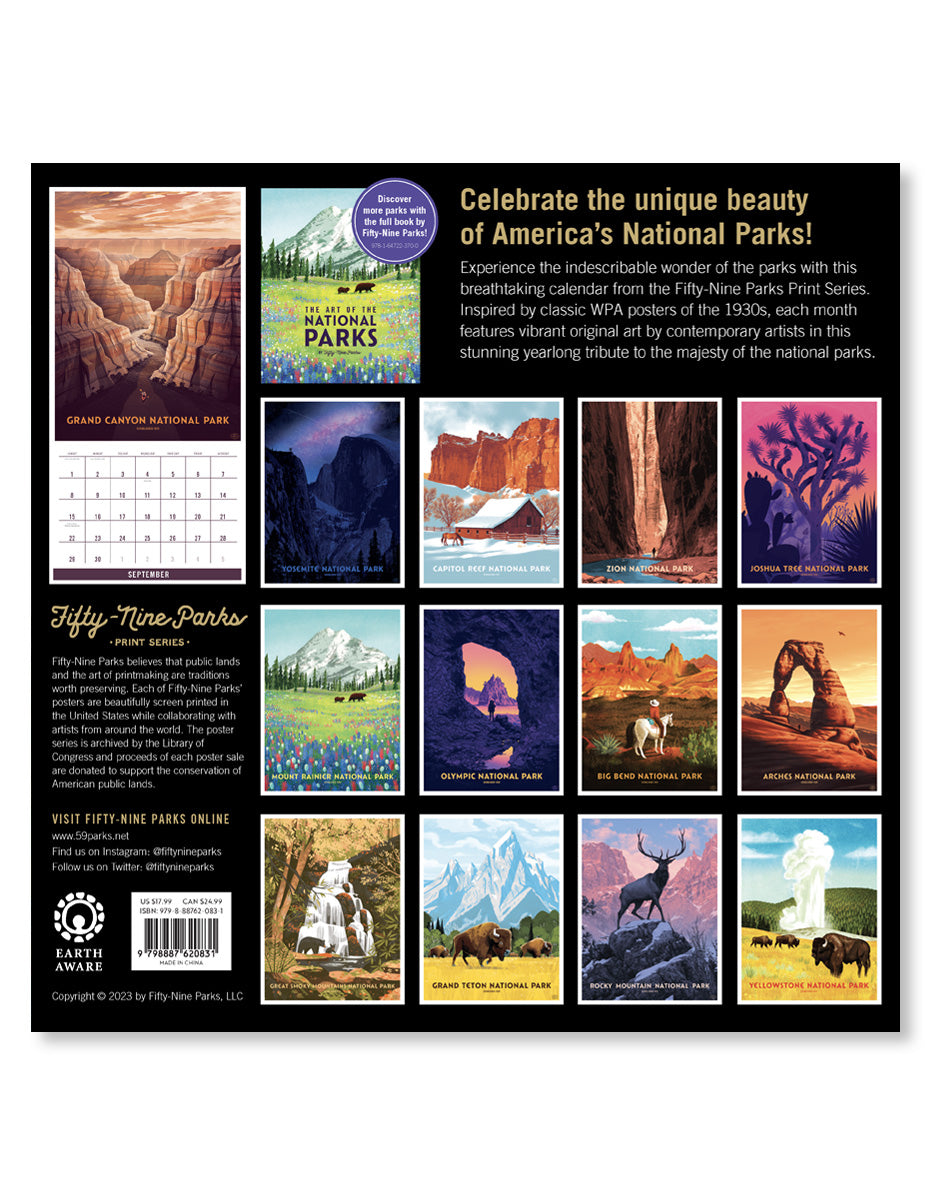 National Parks Calendar by FiftyNine Parks (2024)