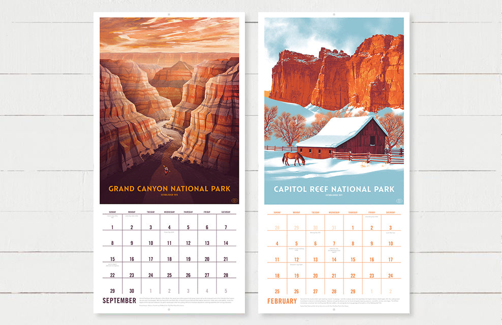 National Parks Calendar by FiftyNine Parks (2025)