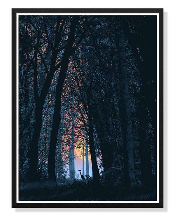 Crane in the Woods by Dan McCarthy (Large Timed Edition)