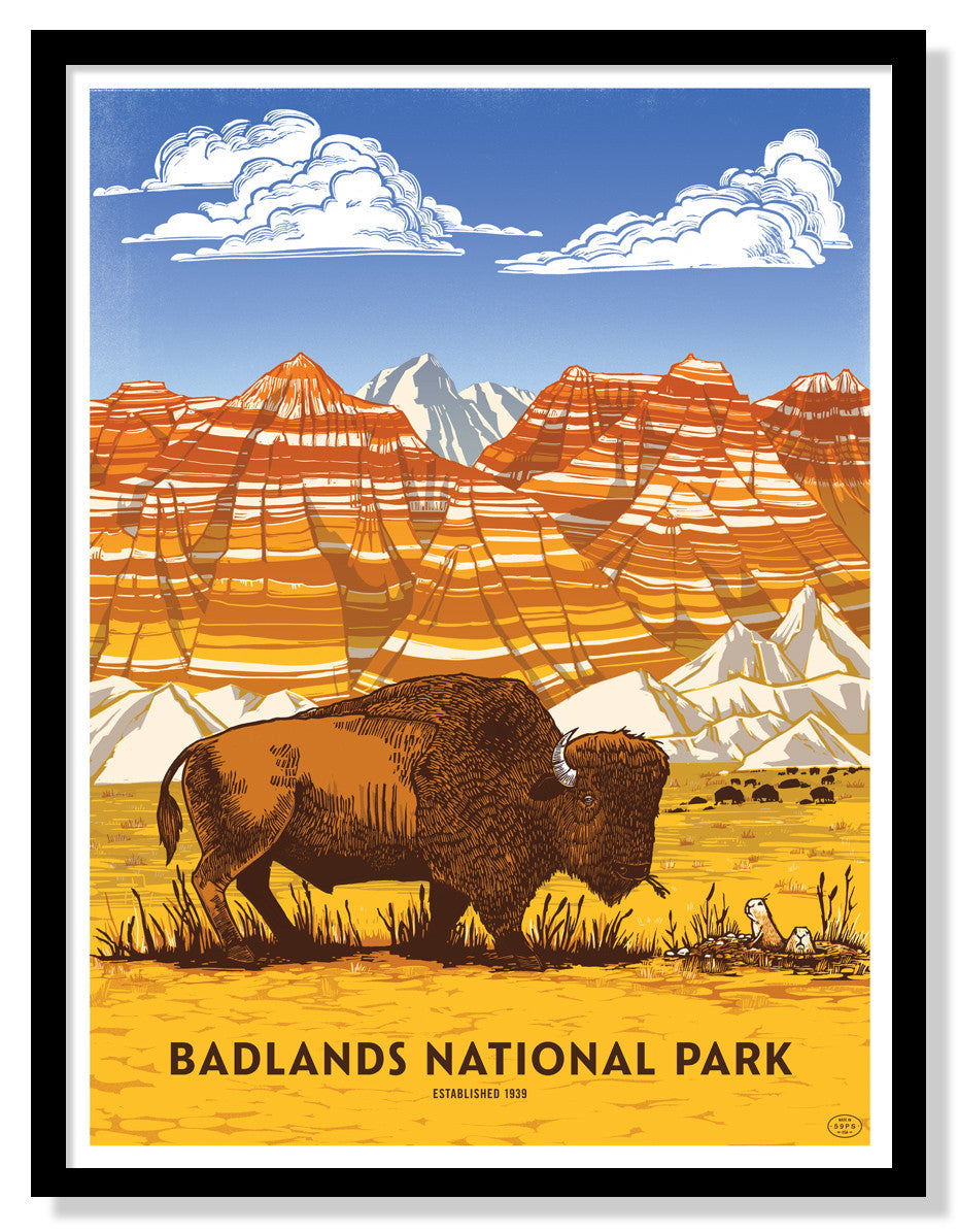 Badlands National Park Poster (Large Timed Edition)