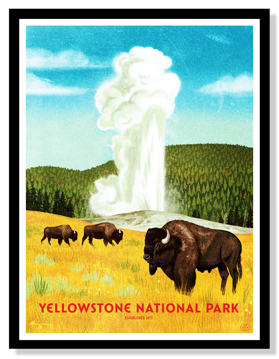 Yellowstone National Park Poster – Fifty-Nine Parks yellowstone-national-park-poster-fifty-nine-parks