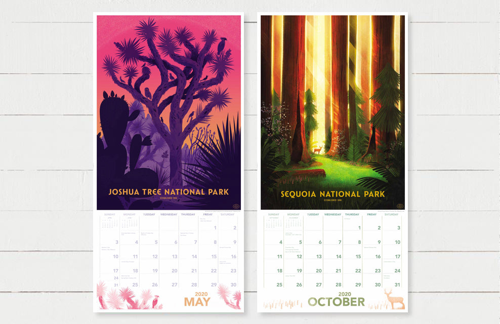 Fifty-Nine Parks Calendar (2020)