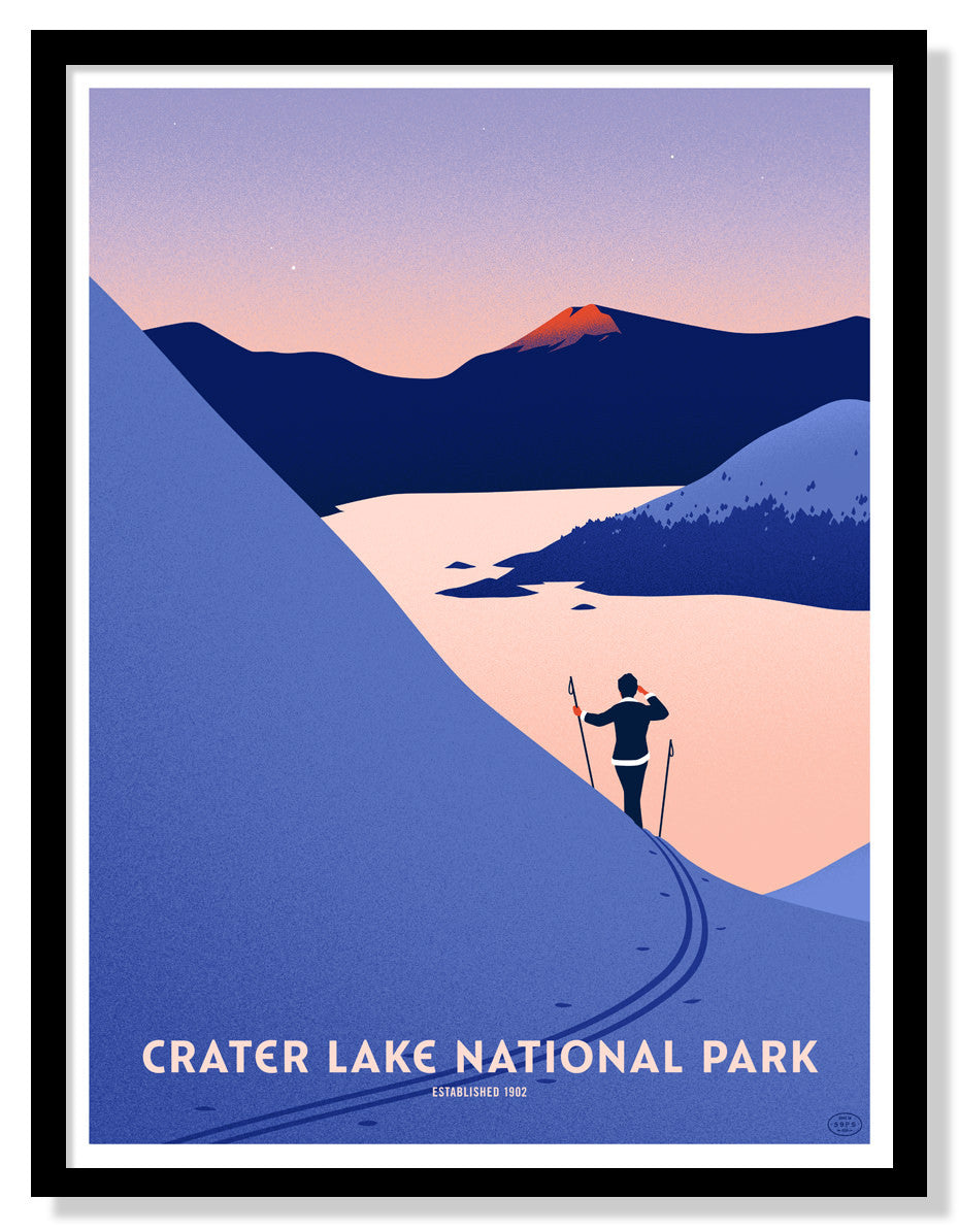 Crater Lake National Park Poster (Variant) – Fifty-Nine Parks
