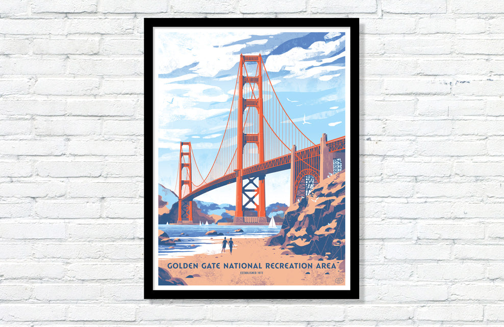 Golden Gate National Recreation Area Poster – Fifty-Nine Parks