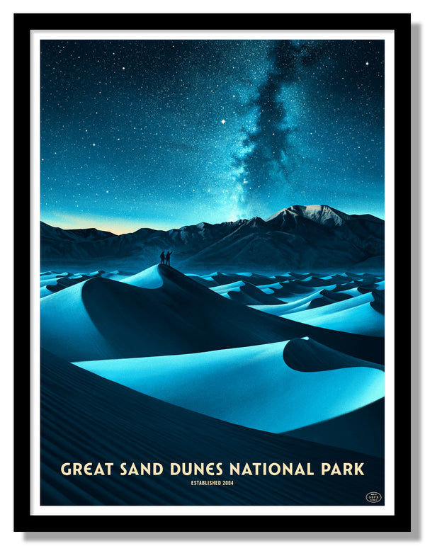 Great Sand Dunes National Park Poster (Night Sky)
