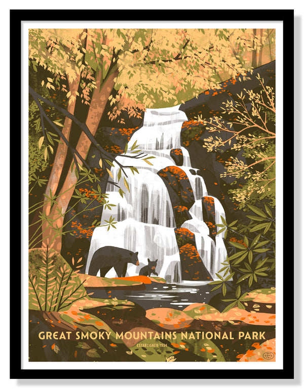 Great Smoky Mountains National Park Poster (Large Timed Edition)