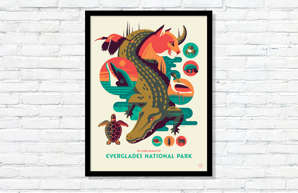 Iconic Wildlife of Everglades National Park Poster