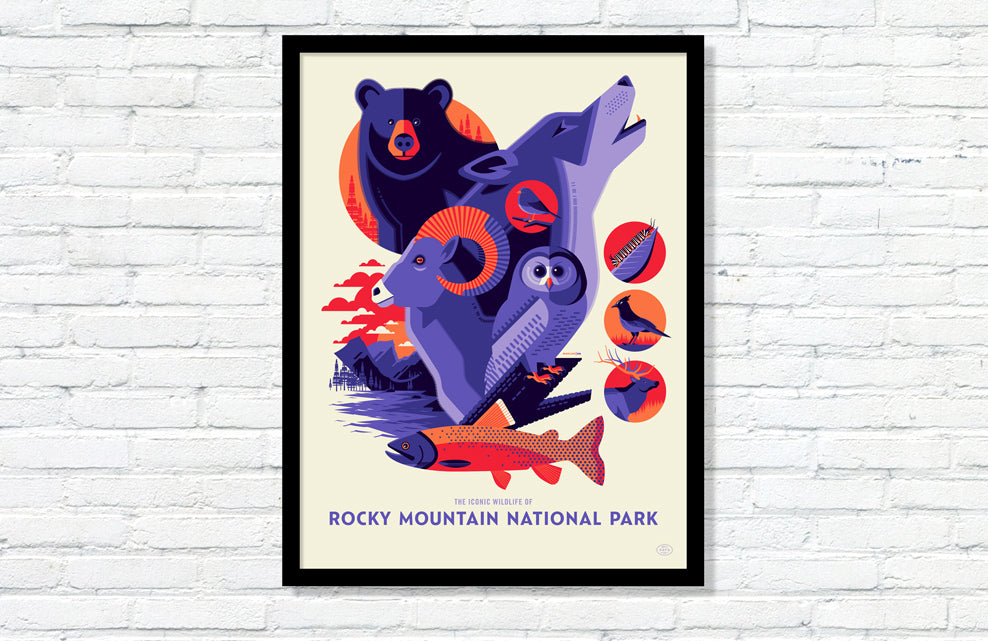 Iconic Wildlife of Rocky Mountain National Park Poster