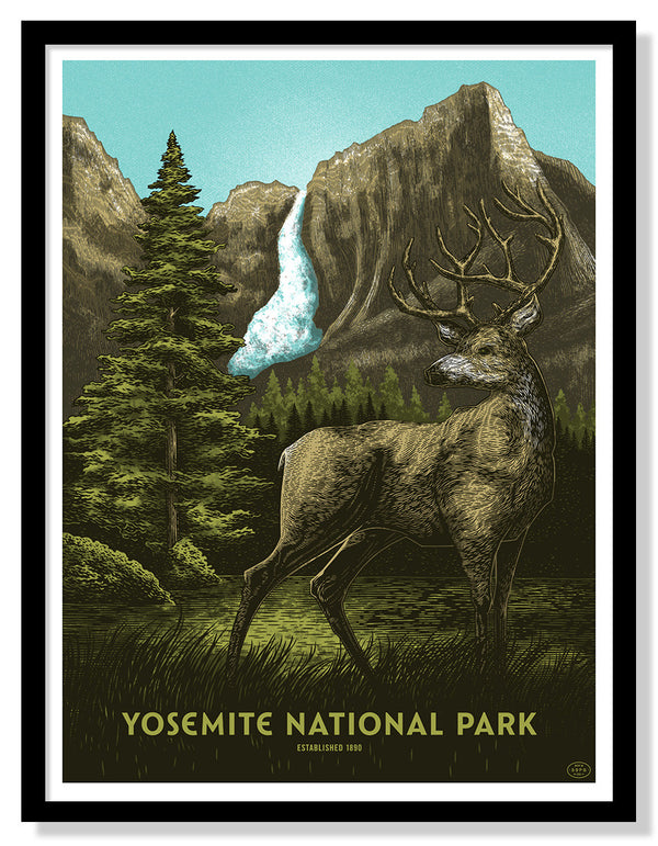 Yosemite National Park Poster (Large Timed Edition)