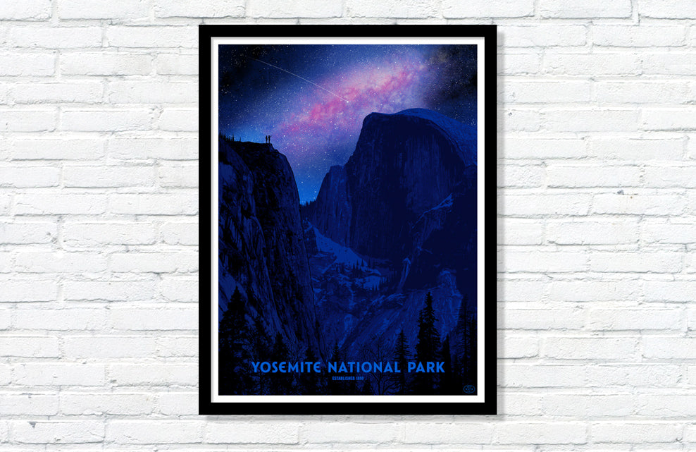 Yosemite National Park Poster (Night Sky - Large Timed Edition)