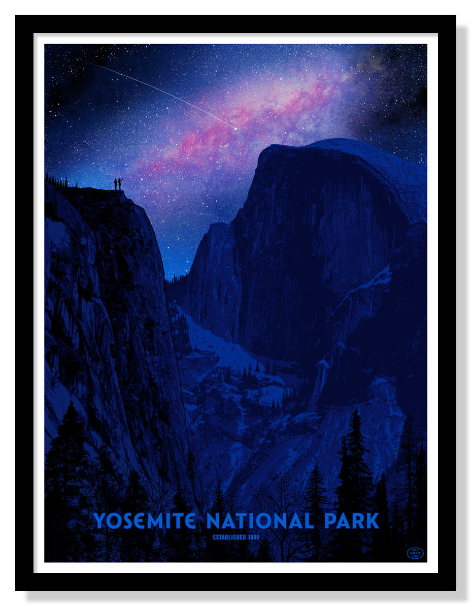 Yosemite National Park Poster (Night Sky)