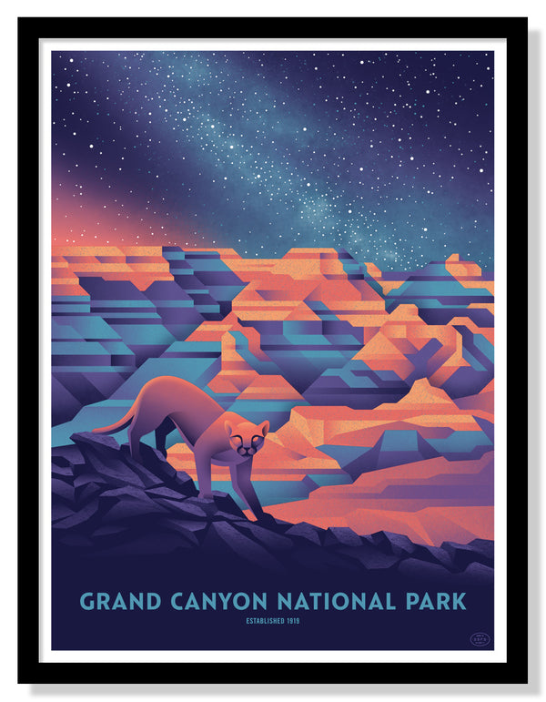 Grand Canyon National Park Poster (Night Sky - Large Timed Edition)